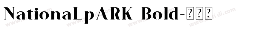 NationaLpARK Bold字体转换